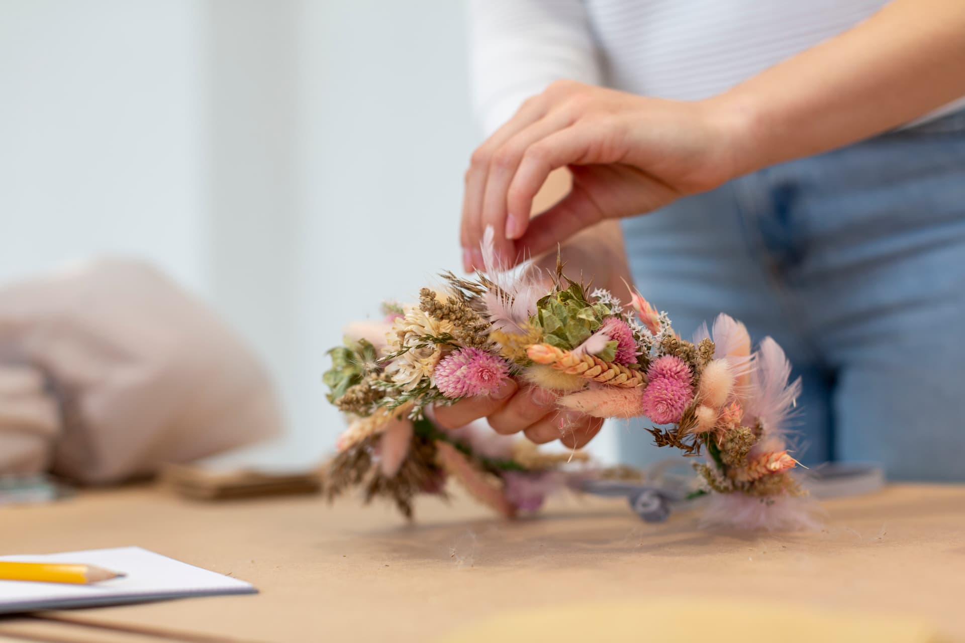 Flower Crown Making for large group stays in the UK