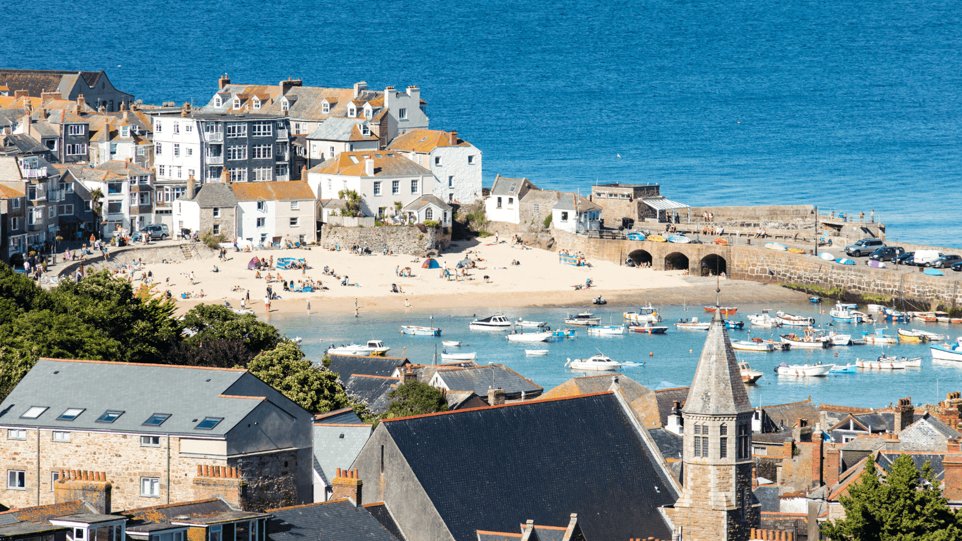 Exterior view of a luxury group house in St Ives, Cornwall – large holiday accommodation for hen parties, birthdays and celebrations