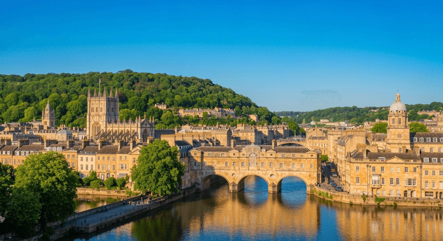 Exterior view of a luxury group house in Bath, Somerset – large holiday accommodation for hen parties, birthdays and celebrations