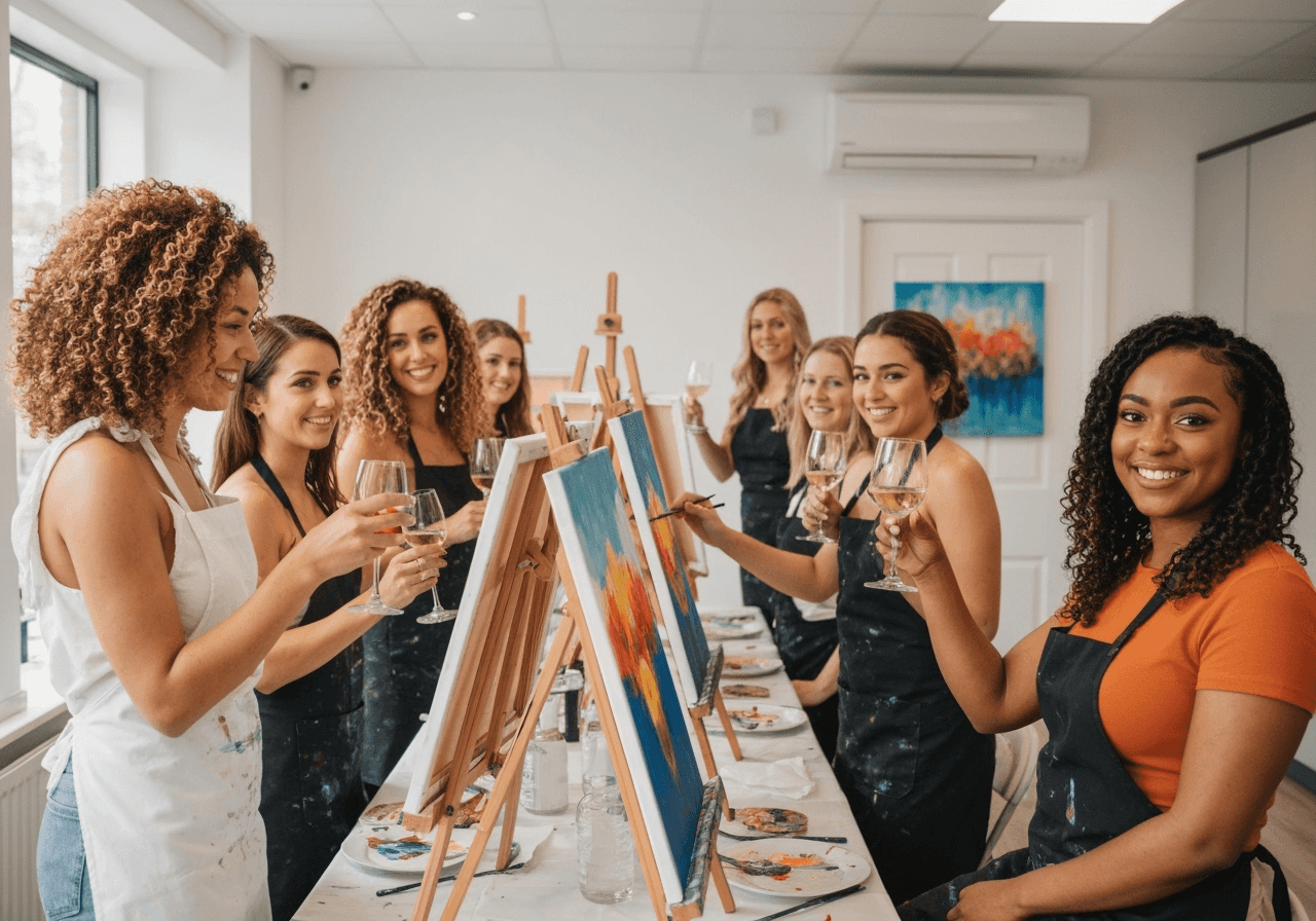Sip & Paint – group experience for your holiday house stay